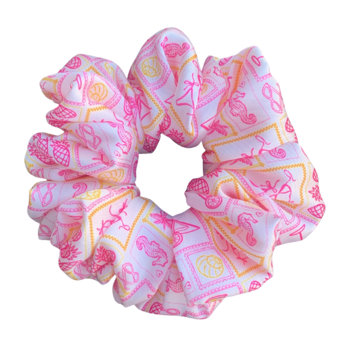Girly Summer Satin Scrunchie