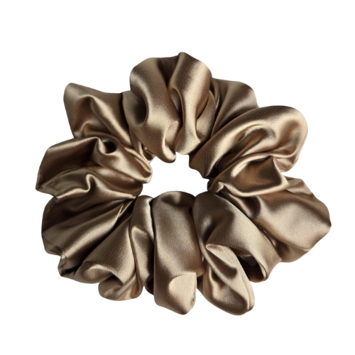 Golden Satin Scrunchie