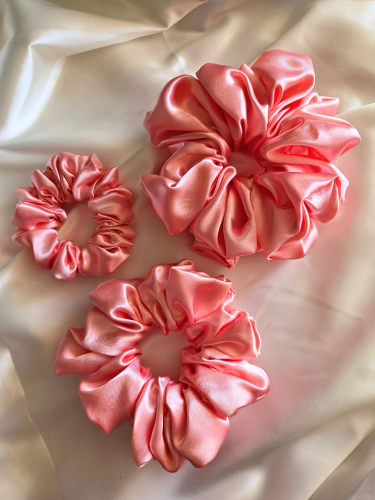 Blush Satin Scrunchie
