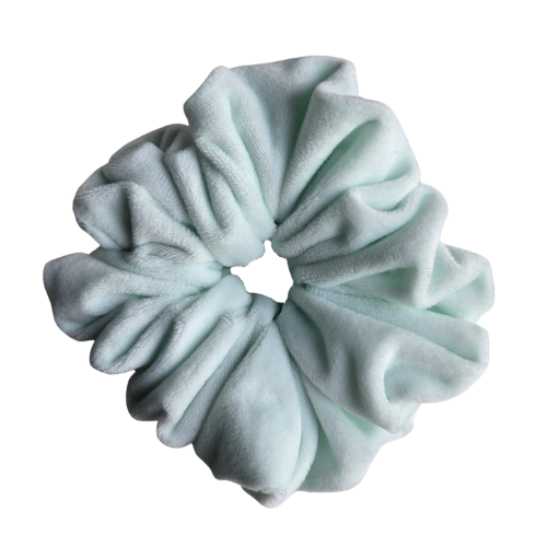 Frosted Mint Velvet Scrunchie