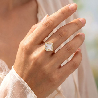Pink Clover Ring