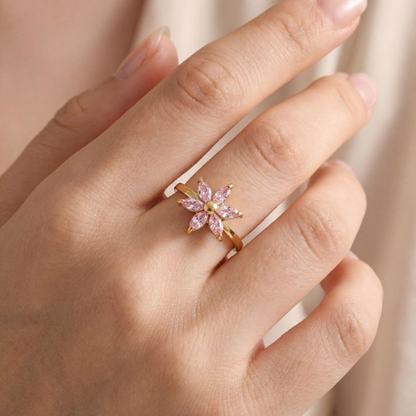 Pink Flower Ring