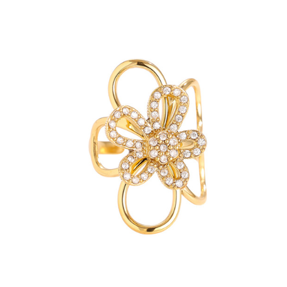 Shiny Floral Ring