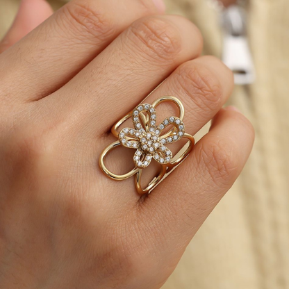 Shiny Floral Ring