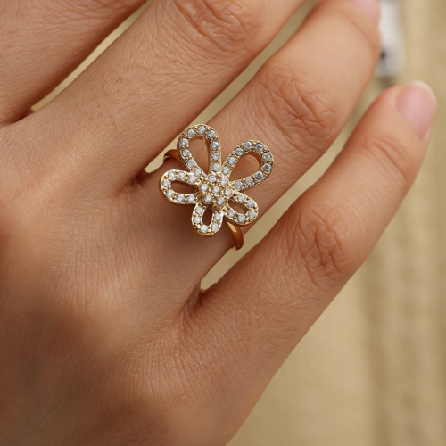 Shiny Flower Ring