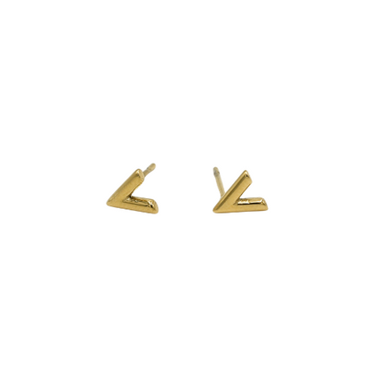 Liggende, minimalistische studs met V-vorm voor een moderne en stijlvolle look - gemaakt van roestvrij staal