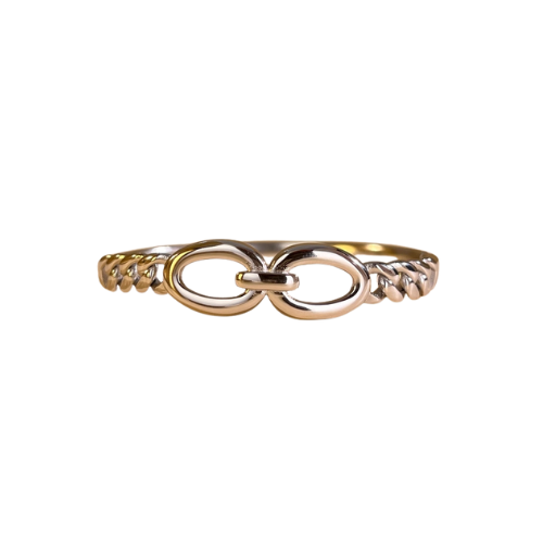 Zilver kleurige gesloten bangle met gedraaide structuur - subtiele damesarmband